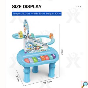 2 σε 1 Μουσικό Παιχνίδι με Πιάνο & Τσουλήθρα με Πιγκουινάκια