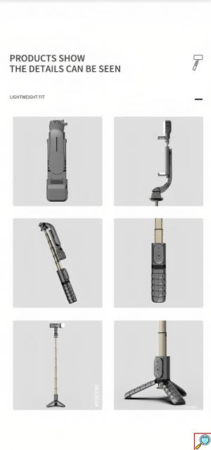 2 σε 1 Selfie-Stick και Τρίποδη Βάση Κινητού με Τηλεχειριστήριο - Andowl