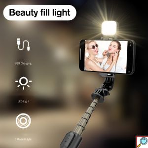 2 σε 1 Selfie-Stick και Τρίποδη Βάση Κινητού με Τηλεχειριστήριο - Andowl