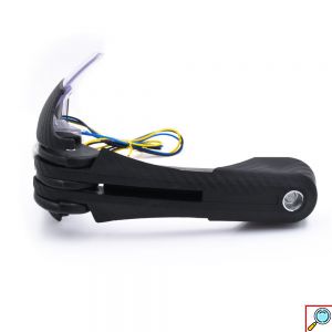 Σετ Προστατευτικά 22mm 7/8 με Φλας για το Grip Τιμονιού Μηχανής - Μαύρο Carbon 2τμχ