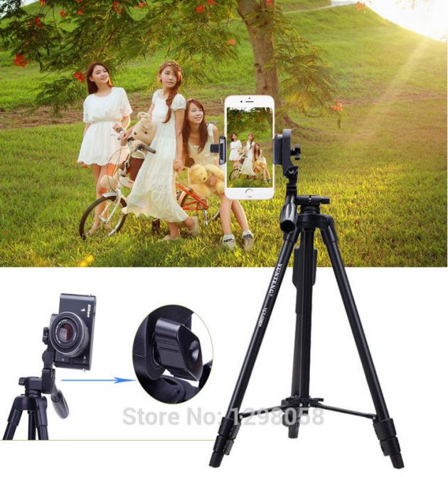 Μεγάλο Τρίποδο / Βάση Κινητού & Φωτογραφικής Μηχανής με Ασύρματο Bluetooth Χειριστήριο Remote Shutter για Φωτογραφίες Selfies