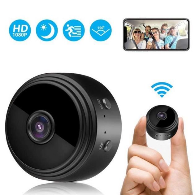 Mini Ασύρματη IP WiFi Κρυφή Κάμερα 720p HD με Μπαταρία, Μαγνητική Βάση, Νυχτερινή Λήψη IR, Ανιχνευτή Κίνησης, Ειδοποίηση στο Κινητό & Μικρόφωνο