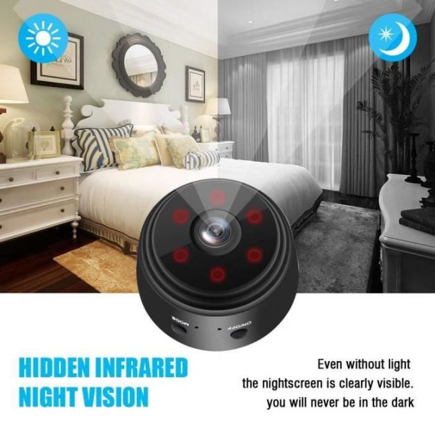 Mini Ασύρματη IP WiFi Κρυφή Κάμερα 720p HD με Μπαταρία, Μαγνητική Βάση, Νυχτερινή Λήψη IR, Ανιχνευτή Κίνησης, Ειδοποίηση στο Κινητό & Μικρόφωνο Mini Ασύρματη IP WiFi Κρυφή Κάμερα 720p HD με Μπαταρία, Μαγνητική Βάση, Νυχτερινή Λήψη IR, Ανιχνευτή Κίνησης, Ειδοποίηση στο Κινητό & Μικρόφωνο