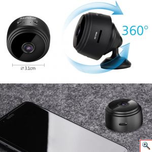 Mini Ασύρματη IP WiFi Κρυφή Κάμερα 720p HD με Μπαταρία, Μαγνητική Βάση, Νυχτερινή Λήψη IR, Ανιχνευτή Κίνησης, Ειδοποίηση στο Κινητό & Μικρόφωνο