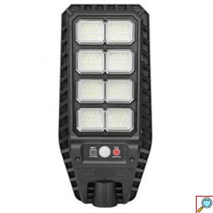 200W Αδιάβροχος Ηλιακός Προβολέας Δρόμου με 8 COB & 144 LED - Τηλεχειριστήριο, Ανιχνευτής Κίνησης & Πάνελ - Aerbes