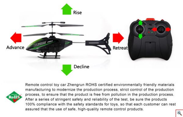 Τηλεκατευθυνόμενο Ελικόπτερο 2D Flyer με Γυροσκόπιο & Φωτισμό Ζ803