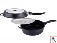 Διπλό Τηγάνι Double Frying Pan, Κατασκευασμένο Από Αλουμίνιο, Με Αντικολλητική Επικάλυψη