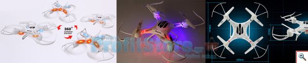 Τηλεκατευθυνόμενο Ελικόπτερο Quadcopter 6 Axis Gyro 2.4GHz 3D-360 για Απίθανα Ακροβατικά