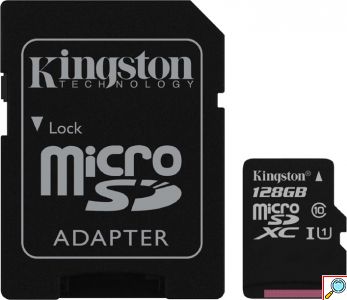 Κάρτα Μνήμης Kingston MICROSDXC 128GB CLASS 10 και Αντάπτορας SD SDC10G2/128GB