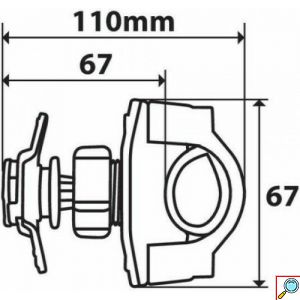 Ρυθμιζόμενη Βάση Στήριξης Κινητού Τηλεφώνου Μηχανής Opti Handle για Τιμόνι 16 έως 32mm 360° για Θήκες Opti Case 