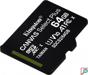 Κάρτα Μνήμης Kingston MICROSDXC 64GB CLASS 10 και Αντάπτορας SD Plus U1 80MB/s