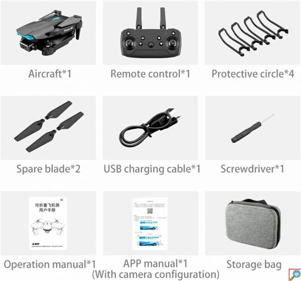 Gaoqi Αναδιπλούμενο Drone 2.4 GHz με 4K Κάμερα, Ρυθμιζόμενη Ταχύτητα και Χειριστήριο σε Μαύρο Χρώμα
