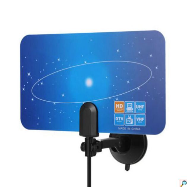 385-F1 Εσωτερική Κεραία Τηλεόρασης - Χωρίς Ανάγκη Τροφοδοσίας σε Μπλε Χρώμα Σύνδεση με Ομοαξονικό (Coaxial) Καλώδιο