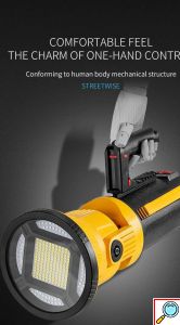 Φορητός Επαναφορτιζόμενος Προβολέας Χειρός LED με Μέγιστη Φωτεινότητα 1100lm και Θύρα USB Powerbank