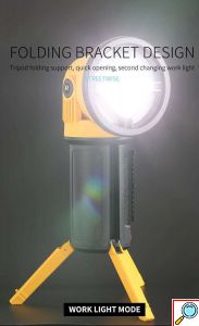 Φορητός Επαναφορτιζόμενος Προβολέας Χειρός LED με Μέγιστη Φωτεινότητα 1100lm και Θύρα USB Powerbank