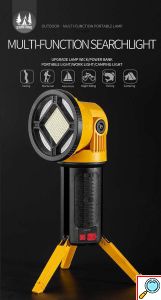 Φορητός Επαναφορτιζόμενος Προβολέας Χειρός LED με Μέγιστη Φωτεινότητα 1100lm και Θύρα USB Powerbank