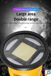 Φορητός Επαναφορτιζόμενος Προβολέας Χειρός LED με Μέγιστη Φωτεινότητα 1100lm και Θύρα USB Powerbank