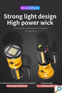 Φορητός Επαναφορτιζόμενος Προβολέας Χειρός LED με Μέγιστη Φωτεινότητα 1100lm και Θύρα USB Powerbank