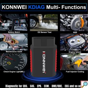 Διαγνωστικό Αυτοκινήτου OBD 2 με Bluetooth Συμβατό με Android - Konnwei