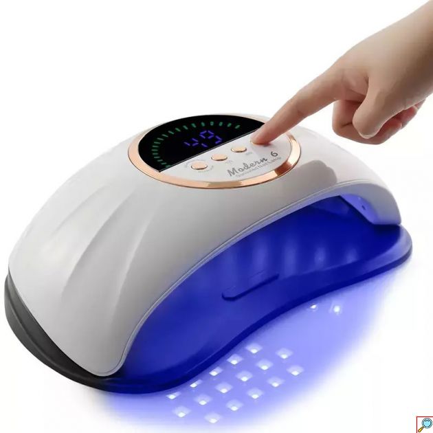 Επαγγελματικό Φουρνάκι Νυχιών UV LED 150W με Χρονοδιακόπτη και Αισθητήρα Κίνησης Λευκό