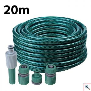 Σετ Λάστιχο Ποτίσματος Κήπου - Βεράντας 20m 1/2 με Πιστολάκι - Ψεκαστήρα Πίεσης & Συνδέσμους