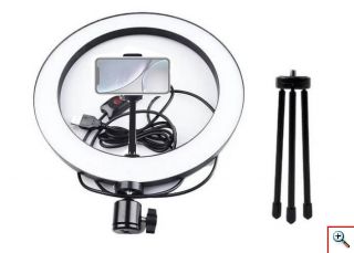 Επαγγελματικό Φωτογραφικό Φωτιστικό Δαχτυλίδι LED 26cm με 2 x Τρίποδο Flexible, 3 Χρώματα Φωτισμού, Dimmer & Βάση Στήριξης Κινητού - Ring Light Lamp