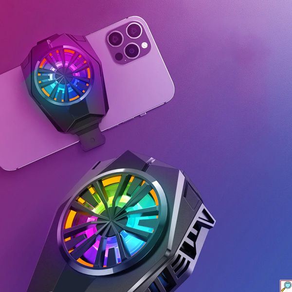 Andowl® Ανεμιστηράκι Ψύξης Κινητού για Gaming με LED Φωτισμό Πολύχρωμο