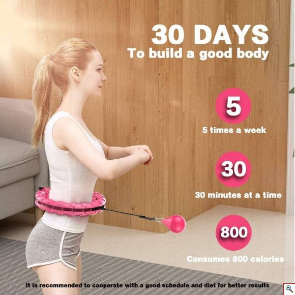 HULA HOOP Massager - Όργανο Εκγύμνασης, Μασάζ και Αδυνατίσματος- Το Στεφάνι Hula Hoop που δεν Πέφτει Ποτέ
