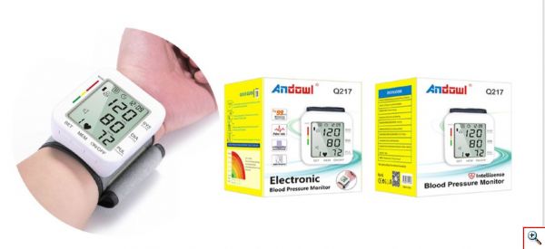  Ηλεκτρονικό Πιεσόμετρο Μπράτσου - Electronic Blood Pressure Meter Andowl Q217
