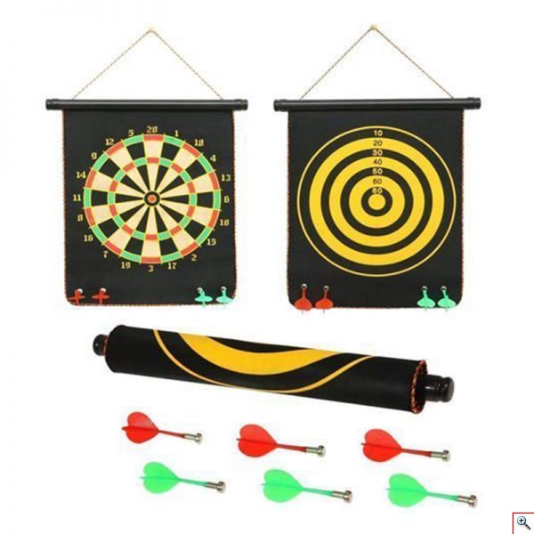 Μαγνητικός Στόχος Διπλής Όψης με 6 βελάκια 45x37εκ. 24186