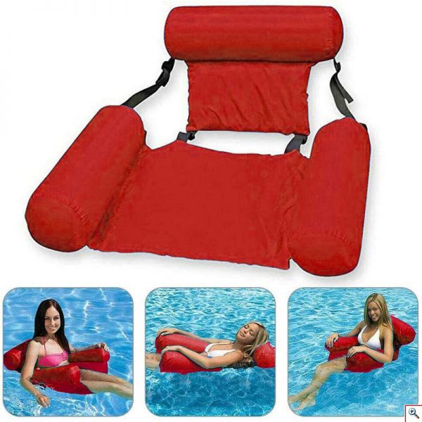 Φουσκωτή Πλωτή Καρέκλα Θαλάσσης / Πισίνας Κόκκινη