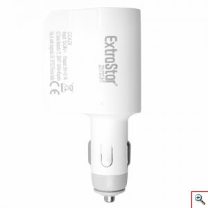 Φορτιστής Αυτοκινήτου ExtraStar 5V με 3x Εξόδους USB 3,1A & Υποδοχή Αναπτήρα