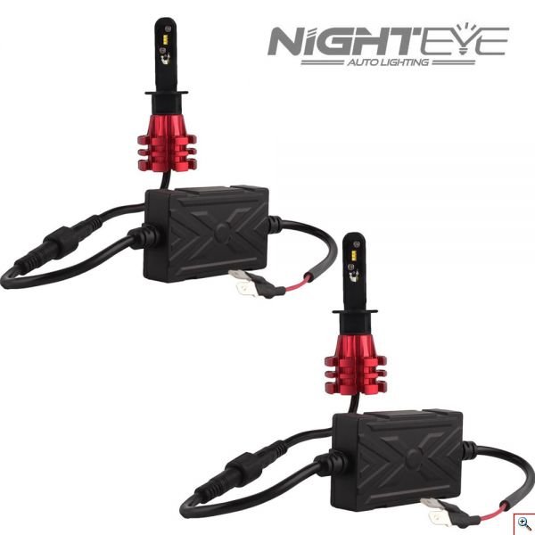 2x Nighteye® Λάμπες LED H1 60W 6500k X1 A344 10000Lm