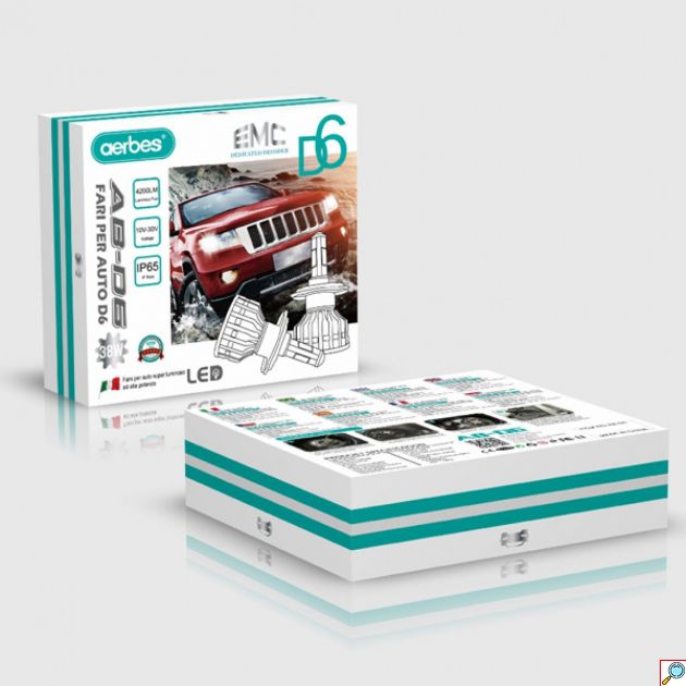 2x Λάμπες Αυτοκινήτου H7 LED D6 38W 4200LM - AERBES