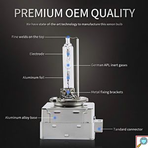 2x Λάμπες XENON D1S 12V 35W με Ψυχρό Λευκό Φως