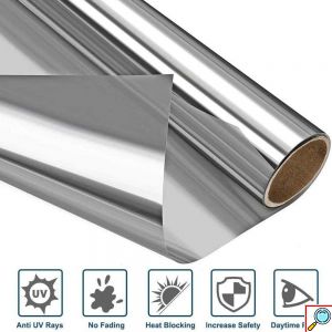 3.00x0.75m Αντηλιακή Μεμβράνη Ρολό Καθρέπτης - Ιδανική για Παράθυρα & Αυτοκίνητο