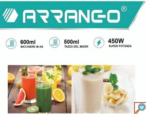 3 σε 1 Ραβδομπλέντερ - Μίνι Πίμερ & Πολυκόπτης Multi 450W με Ανοξείδωτη Ράβδο - ARRANGO