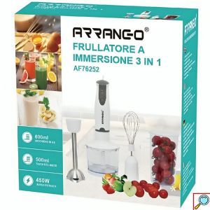 3 σε 1 Ραβδομπλέντερ - Μίνι Πίμερ & Πολυκόπτης Multi 450W με Ανοξείδωτη Ράβδο - ARRANGO