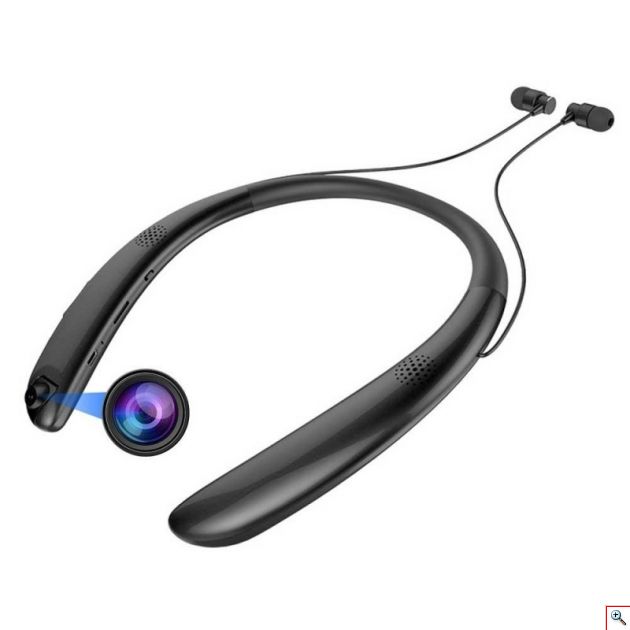 Μαγνητικά Αθλητικά Ακουστικά Bluetooth με Κάμερα - Video Recording Stereo Earphones