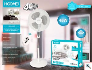 Ανεμιστήρας Ορθοστάτης 45W Διαμέτρου 40cm με Τηλεχειριστήριο Hoomei® HM-8660P