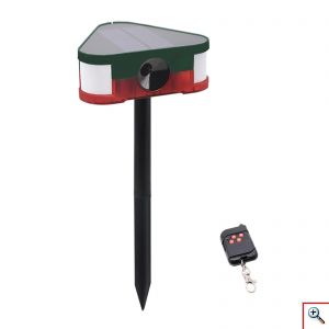 Ηλιακός Απωθητής - Απωθητικό Τρωκτικών με Υπερήχους με Φωτισμό LED & Τηλεχειρισμό - Πάσσαλος Εξωτερικού Χώρου 129db 