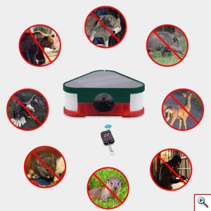 Ηλιακός Απωθητής - Απωθητικό Τρωκτικών με Υπερήχους με Φωτισμό LED & Τηλεχειρισμό - Πάσσαλος Εξωτερικού Χώρου 129db 