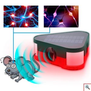 Ηλιακός Απωθητής - Απωθητικό Τρωκτικών με Υπερήχους με Φωτισμό LED & Τηλεχειρισμό - Πάσσαλος Εξωτερικού Χώρου 129db 