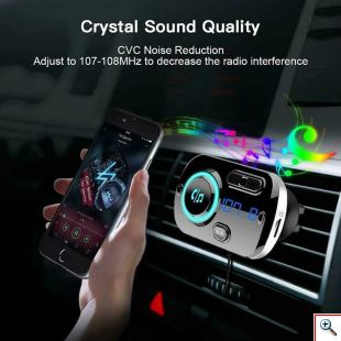 Ταχυφορτιστής Αυτοκινήτου LCD Bluetooth 5.0 FM Mp3 Player & USB - Handsfree Car Kit 
