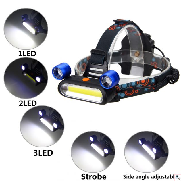 Φακός Ρυθμιζόμενου Φωτισμού 8000 Lumens με 3 Τρόπους Φωτισμού