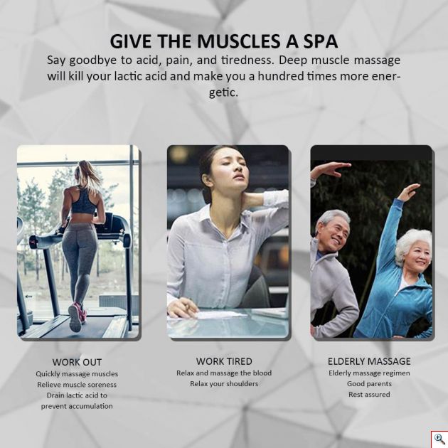 Συσκευή Δονήσεων για Βαθύ Αθλητικό Μασάζ, Ανάκαμψης & Αποκατάστασης Μυών - Fascial Gun Deep Tissue Muscle Massage Vibration Training