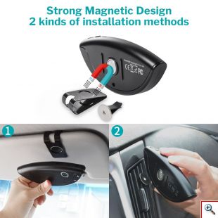 Ασύρματο Μαγνητικό Ηχείο Bluetooth - Μεγάφωνο Αυτοκινήτου Ανοιχτής Ακρόασης 2 Συσκευών - BT SpeakerPhone