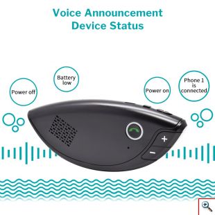 Ασύρματο Μαγνητικό Ηχείο Bluetooth - Μεγάφωνο Αυτοκινήτου Ανοιχτής Ακρόασης 2 Συσκευών - BT SpeakerPhone
