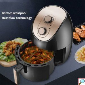 Φριτέζα Αέρος Healthy Fryer για Γεύση Τηγανητού χωρίς Λάδι - 1200W με Αποσπώμενο Κάδο 4L - Ρυθμιζόμενο Θερμοστάτη 0-200°C & Χρονοδιακόπτη Telco