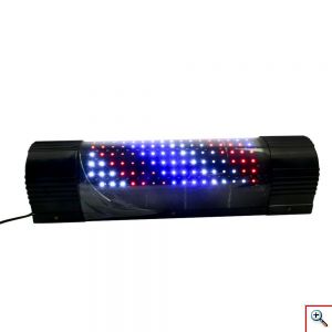 LED Φωτεινή Πινακίδα Κουρείου με Κυματιστό Κόκκινο - Μπλέ - Λευκό Φωτισμό Μαύρη 60cm